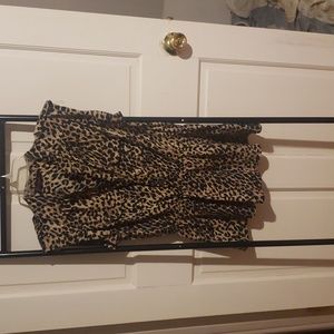 leopard peplum top